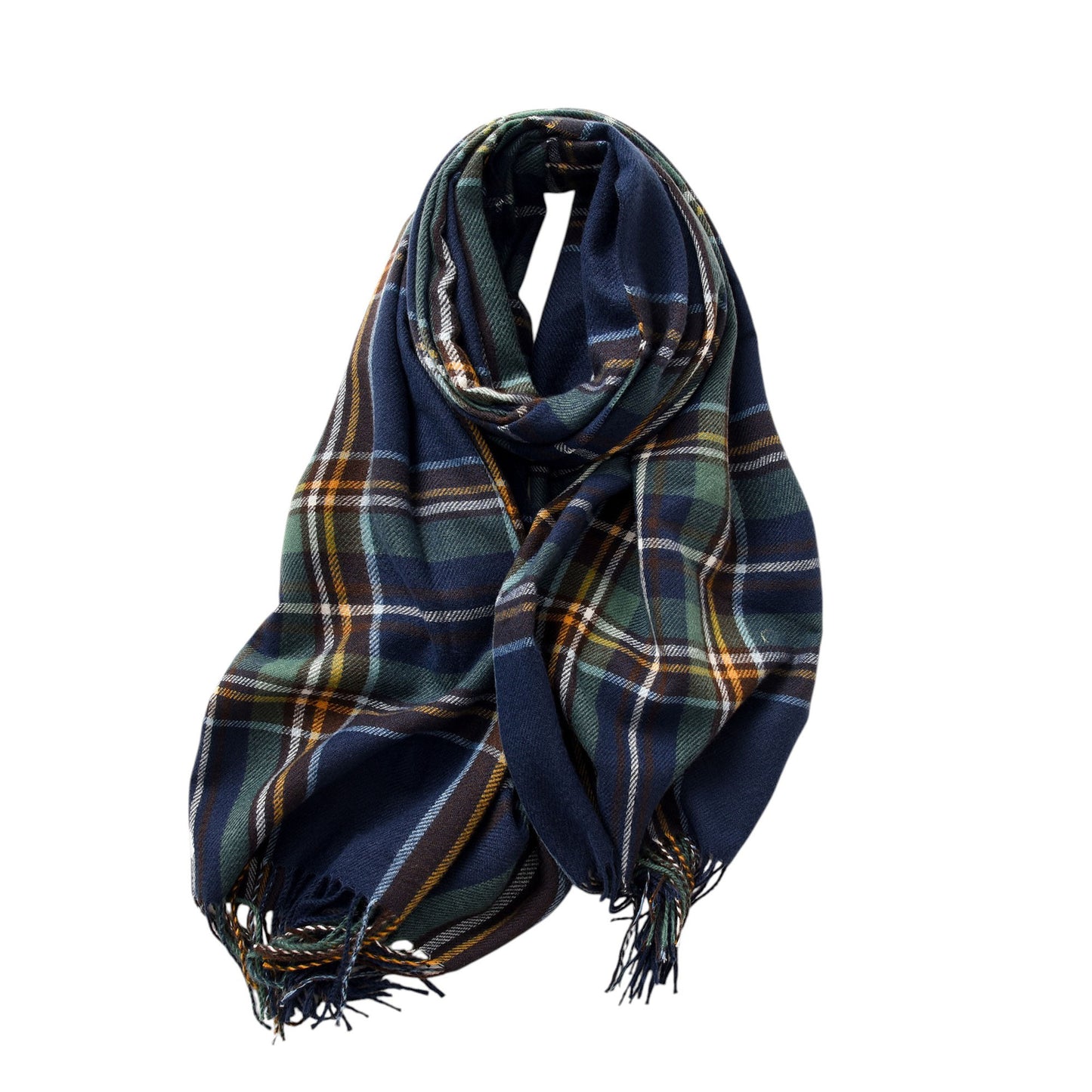 Plaid Fringe Scarf with Soft Woven Fabric Classic Check Pattern and Cozy Wrap Design