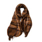 Plaid Fringe Scarf with Soft Woven Fabric Classic Check Pattern and Cozy Wrap Design