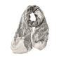 Abstract Print Woven Scarf with Soft Lightweight Fabric Modern Pattern and Frayed Edge Detailing