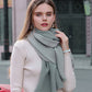 Color Block Woven Scarf with Soft Cozy Fabric Modern Neutral Tones and Textured Design