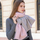 Color Block Woven Scarf with Soft Cozy Fabric Modern Neutral Tones and Textured Design