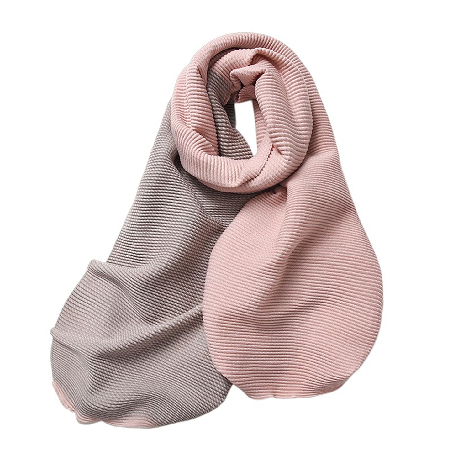 Color Block Woven Scarf with Soft Cozy Fabric Modern Neutral Tones and Textured Design