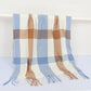 Classic Oversized Plaid Scarf with Tassel Trim Wrap Warm Shawl - 71IN¡Á27IN