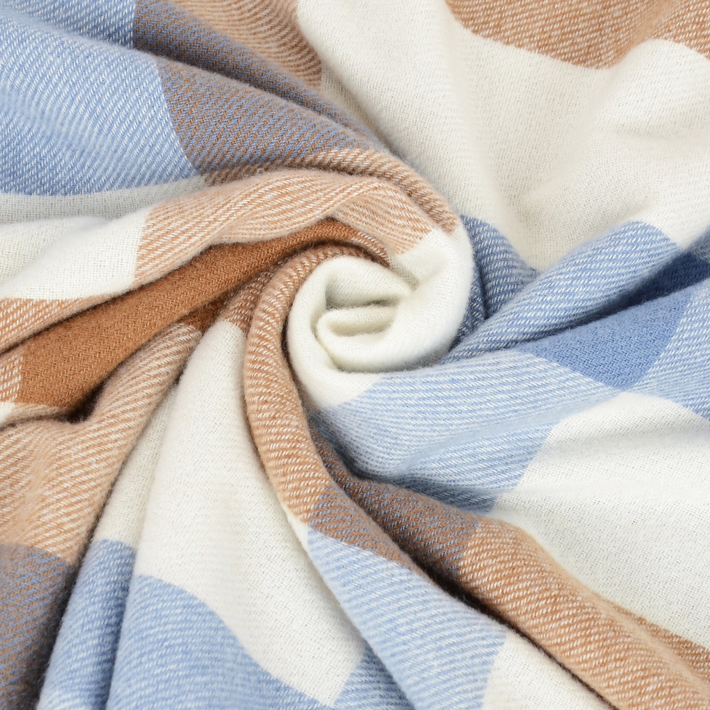 Classic Oversized Plaid Scarf with Tassel Trim Wrap Warm Shawl - 71IN¡Á27IN