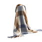 Classic Oversized Plaid Scarf with Tassel Trim Wrap Warm Shawl - 71IN¡Á27IN