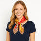 Satin Square Scarf with Vibrant Artistic Prints and Versatile Styling - 27.5IN¡Á27.5IN