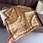 Satin Square Scarf with Elegant Print Design for Neck and Hair Accessories - 27.5IN¡Á27.5IN
