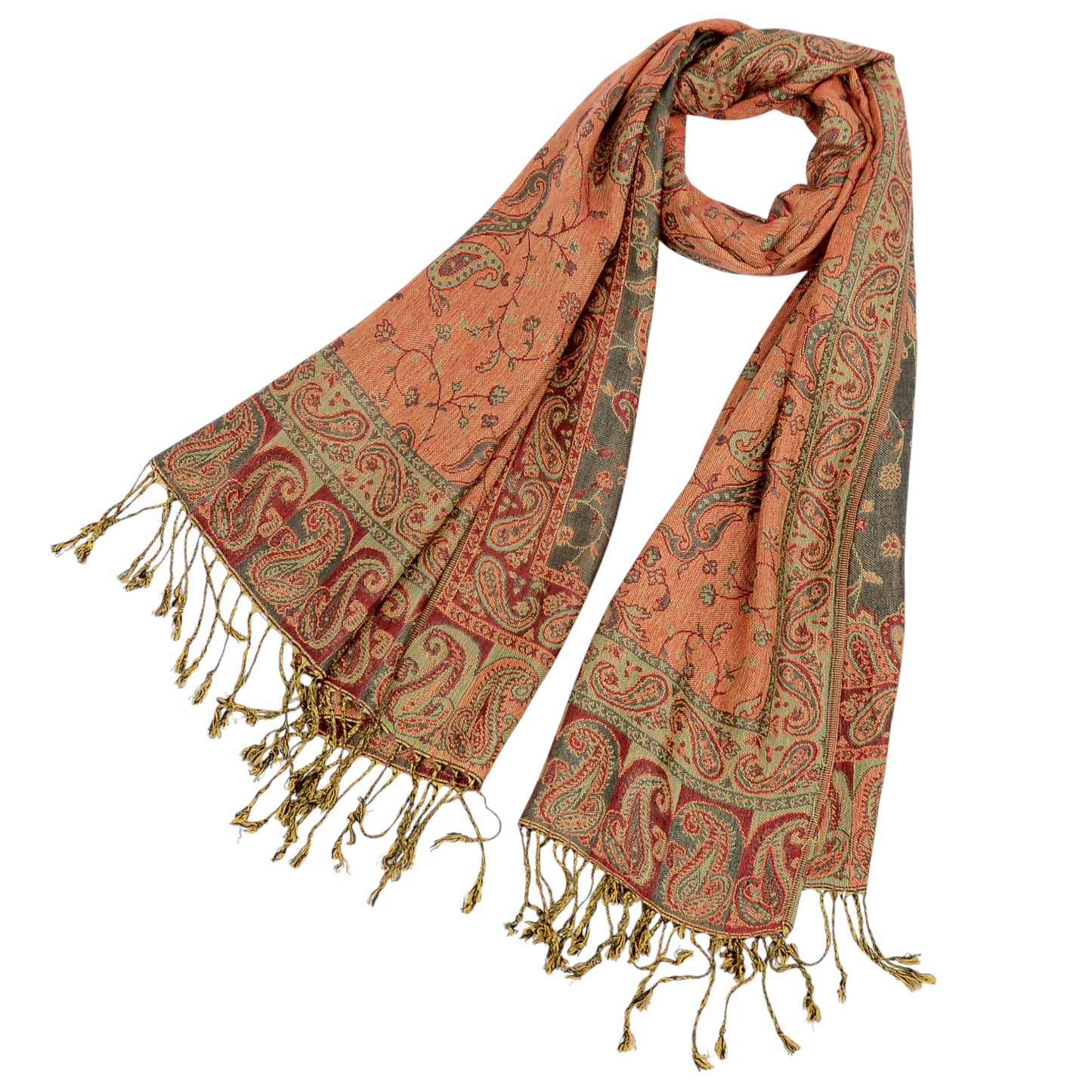 Autumn Winter Vintage Faux Cashmere Tassel Shawl Wrap with Soft Breathable Weave - 71IN¡Á27IN