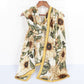 Sunflower Print Velvet Feel Autumn Winter Scarf with Warm Soft Texture - 71IN¡Á27N