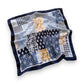Patchwork Geometric Print Cotton-Linen Feel Square Scarf 26.7¡Á26.7 Inches