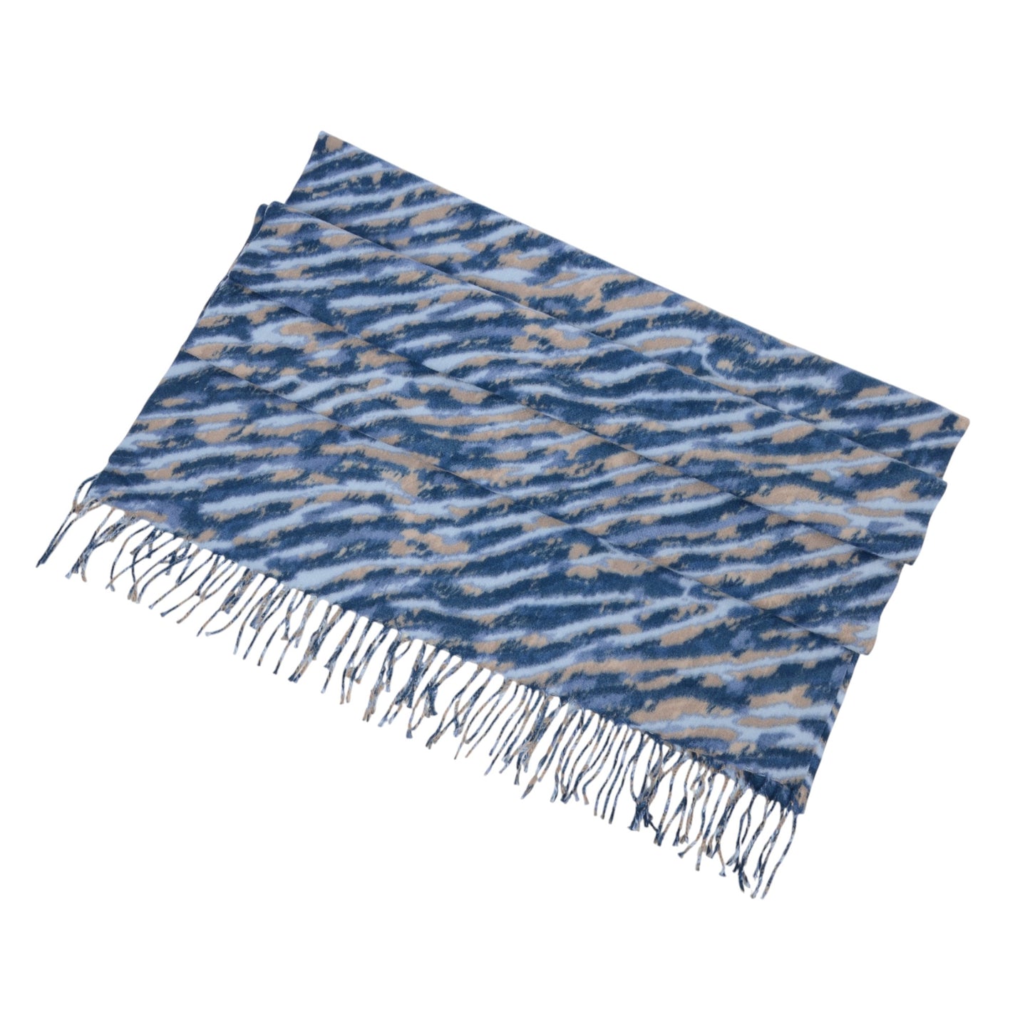 Zebra Pattern Soft Brushed Scarf with Fringe Tassel Ends 70.5¡Á27.5 Inches