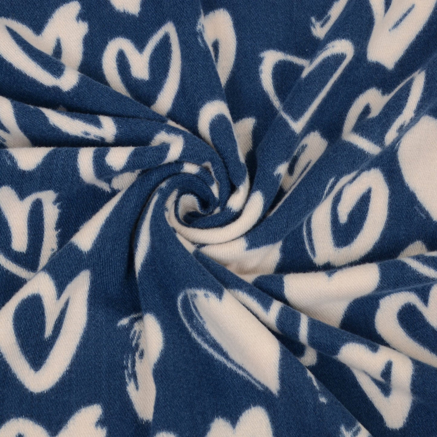 Soft Heart Pattern Brushed Scarf with Fringe Tassel Ends 70.5¡Á27.5 Inches