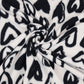 Soft Heart Pattern Brushed Scarf with Fringe Tassel Ends 70.5¡Á27.5 Inches