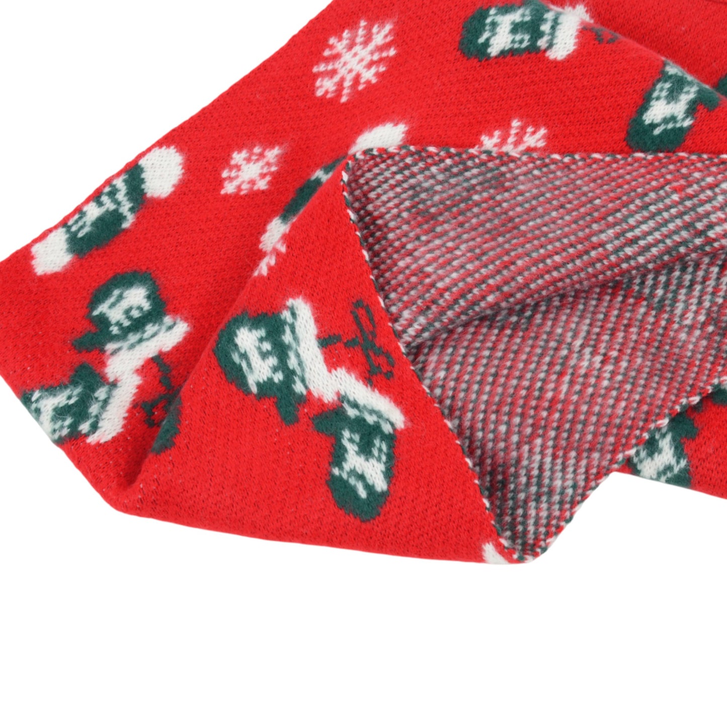 Knitted Winter Scarf with Reindeer and Snowflake Holiday Pattern 66¡Á12 Inches