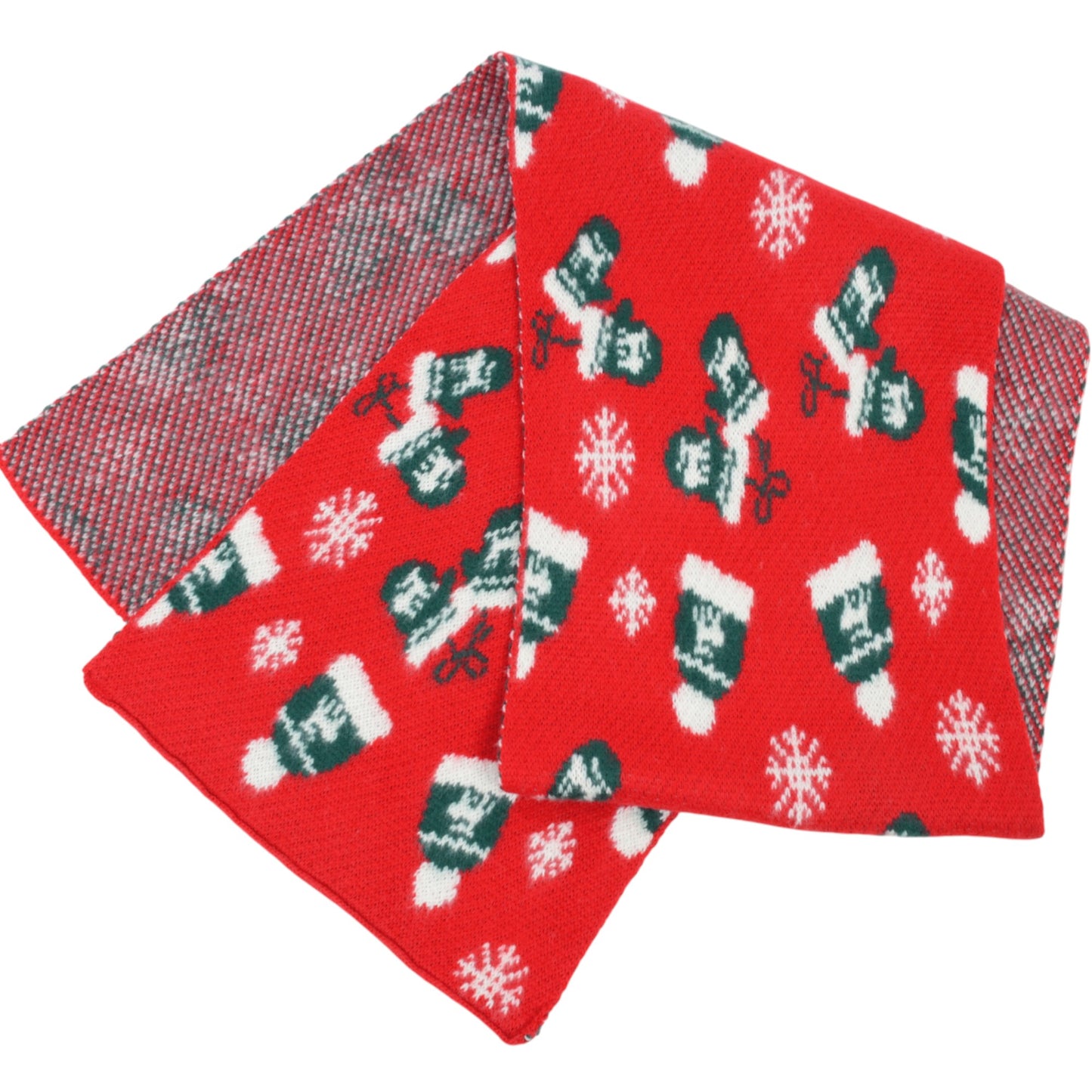 Knitted Winter Scarf with Reindeer and Snowflake Holiday Pattern 66¡Á12 Inches