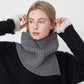 Womens Windproof Ribbed Knit Neck Warmer Split Layerable Style 12¡Á12 Inches