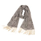Jacquard Knit Scarf with Tassel Fringe and Bohemian Floral Pattern 78.5¡Á26 Inches