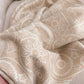 Jacquard Knit Scarf with Tassel Fringe and Bohemian Floral Pattern 78.5¡Á26 Inches