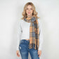 Classic Plaid Cashmere-Feel Scarf with Fringed Edges 78.5¡Á24 Inches
