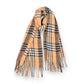 Classic Plaid Cashmere-Feel Scarf with Fringed Edges 78.5¡Á24 Inches