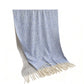 Reversible Cashmere-Feel Scarf with Fringe Tassel Trim 78.5¡Á26 Inches