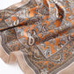 Satin Square Scarf with Classic Paisley Print 23.6¡Á23.6 Inches
