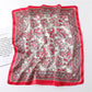 Satin Square Scarf with Classic Paisley Print 23.6¡Á23.6 Inches