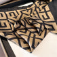 Satin Square Scarf with Geometric Pattern Design 27.5¡Á27.5 Inches