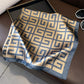 Satin Square Scarf with Geometric Pattern Design 27.5¡Á27.5 Inches