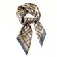 Satin Square Scarf with Geometric Pattern Design 27.5¡Á27.5 Inches