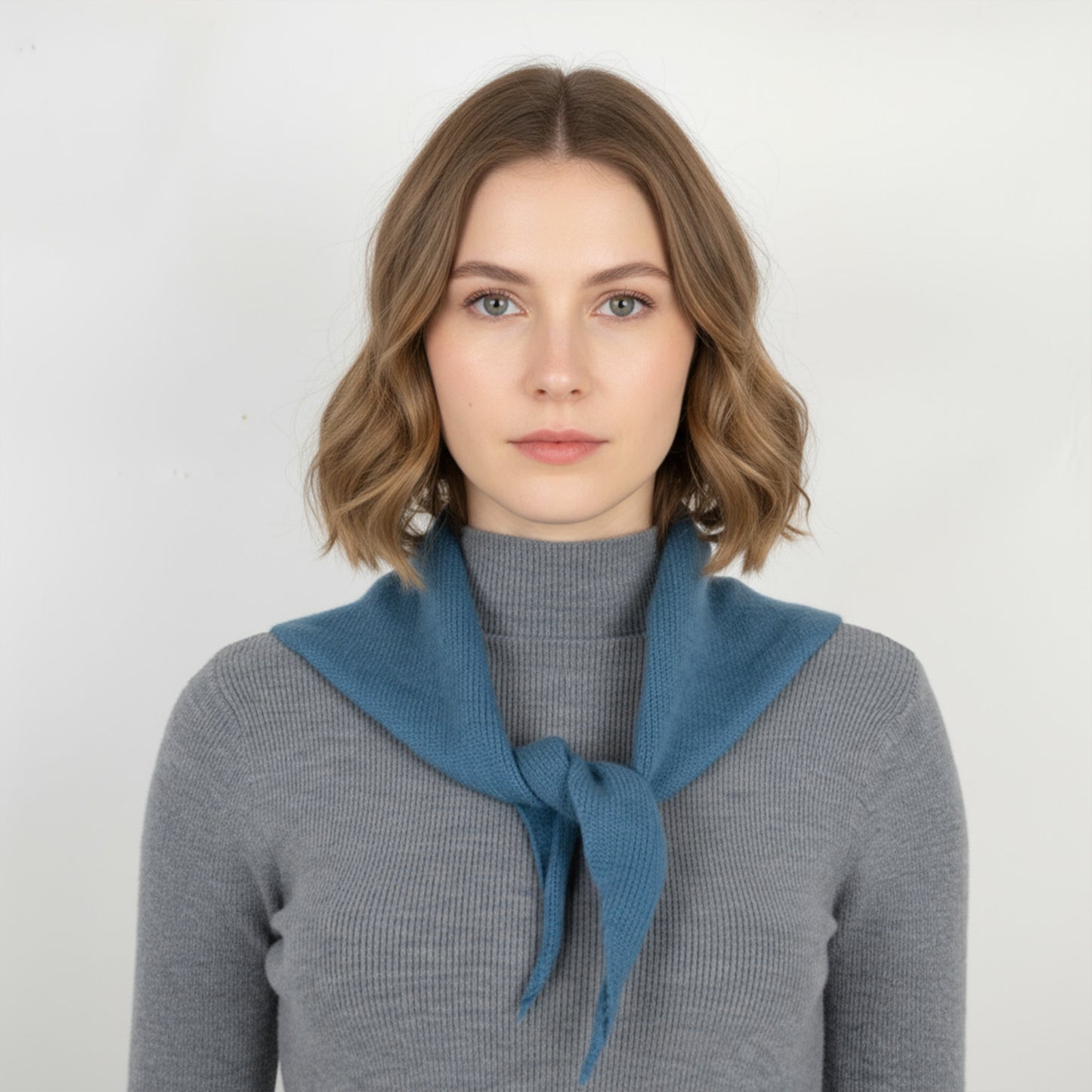 Soft Knit Triangle Scarf Wrap Solid Decorative Shawl 43¡Á12.5 Inches