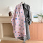 Heart Pattern Soft Knit Scarf with Delicate Fringe Edges and Lightweight Cozy Texture Designed for Gentle Everyday Comfort
