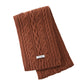 Cable Knit Scarf with Soft Textured Wool-Blend Yarn and Classic Ribbed Edges for Warm Comfortable Layering in a Cozy Finish