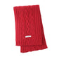 Cable Knit Scarf with Soft Textured Wool-Blend Yarn and Classic Ribbed Edges for Warm Comfortable Layering in a Cozy Finish