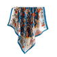 Floral Print Satin Scarf with Elegant Design 27.5¡Á27.5 Inches