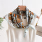Floral Print Satin Scarf with Elegant Design 27.5¡Á27.5 Inches