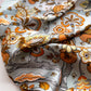 Floral Print Satin Scarf with Elegant Design 27.5¡Á27.5 Inches