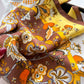 Floral Print Satin Scarf with Elegant Design 27.5¡Á27.5 Inches