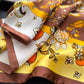 Floral Print Satin Scarf with Elegant Design 27.5¡Á27.5 Inches
