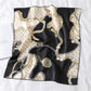Baroque Print Satin Scarf with Glossy Finish 20¡Á20 Inches