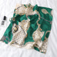 Baroque Print Satin Scarf with Glossy Finish 20¡Á20 Inches