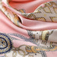 Baroque Print Satin Scarf with Glossy Finish 20¡Á20 Inches