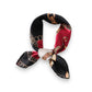 Chain Print Satin Scarf with Luxury Inspired Design 20¡Á20 Inches