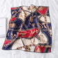 Chain Print Satin Scarf with Luxury Inspired Design 20¡Á20 Inches