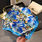 Abstract Floral Scarf with Vibrant Watercolor Print 27¡Á27 Inches