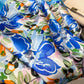 Abstract Floral Scarf with Vibrant Watercolor Print 27¡Á27 Inches