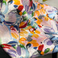 Abstract Floral Scarf with Vibrant Watercolor Print 27¡Á27 Inches