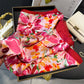 Abstract Floral Scarf with Vibrant Watercolor Print 27¡Á27 Inches