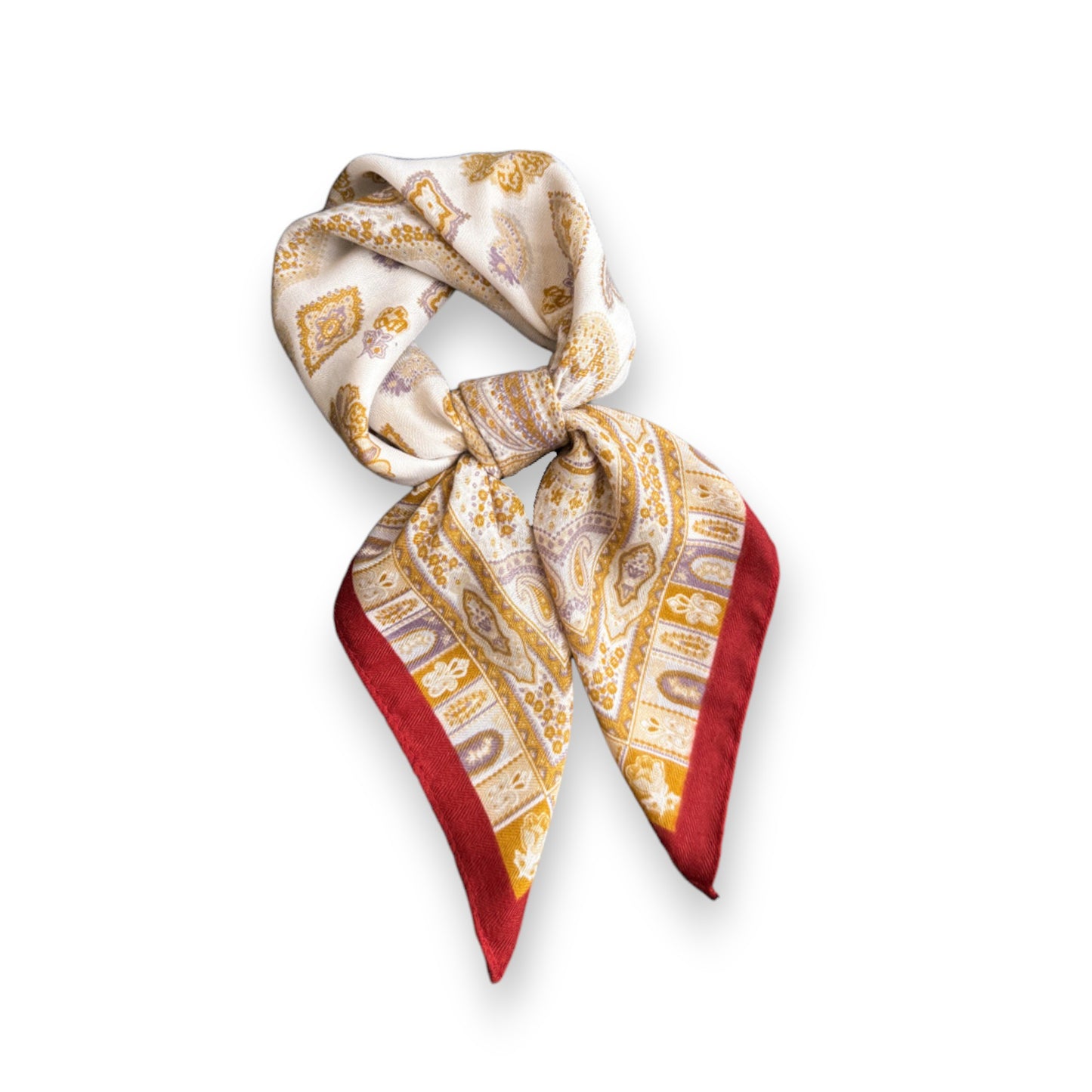 Vintage Paisley Print Cotton Feel Scarf 27¡Á27 Inches