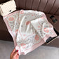 Cute Scarf with Floral Print and Soft Glossy Finish 27¡Á27 Inches